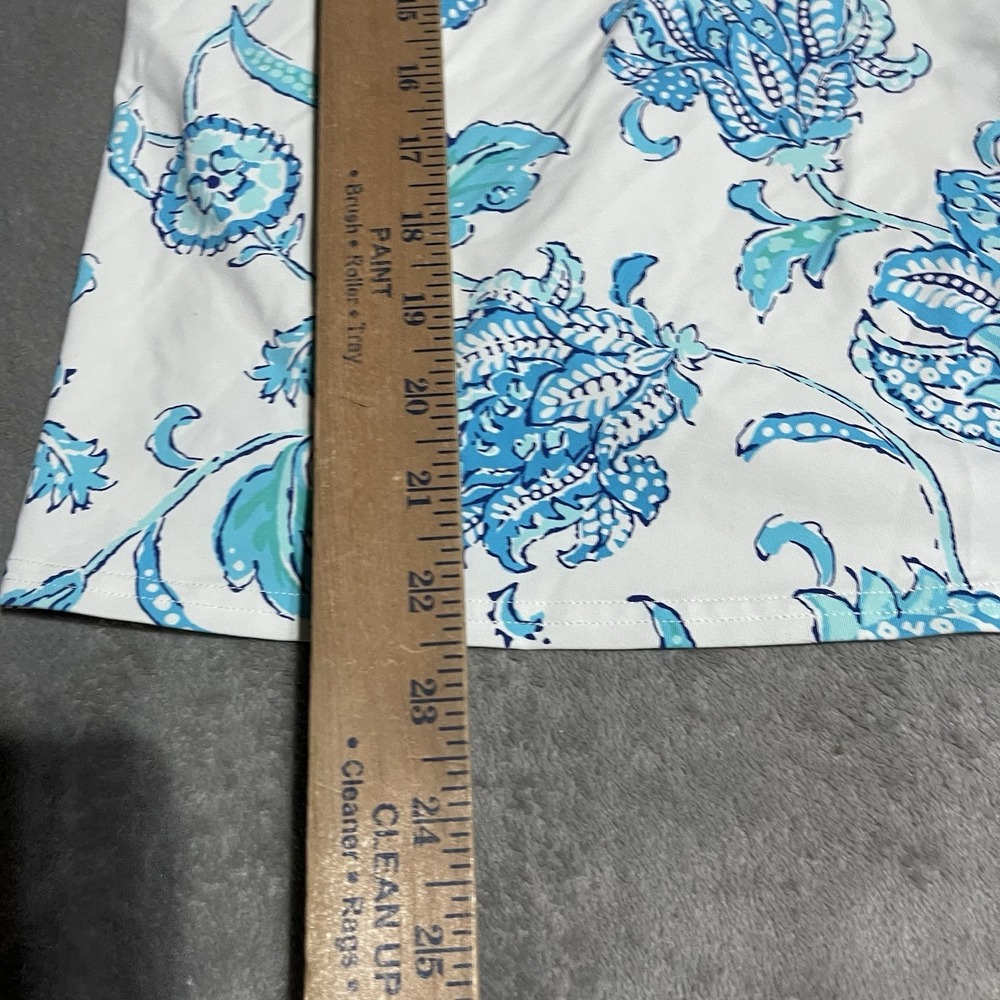 Lands End Tankini Swim Top Womens 16 Blue Floral Beach Vacation Cruise Summer - Picture 2 of 12